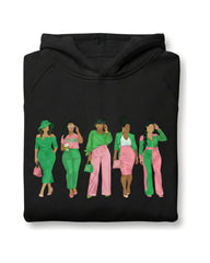 Pink and Green Collective Hoodie