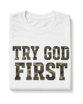 Try God First Camo Short Sleeve T-Shirt