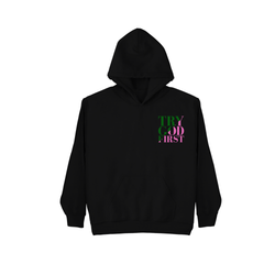 Try God First - Deuteronomy 31:6 - Hoodie Pink and Green
