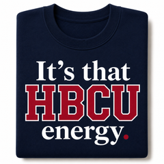 Howard HBCU Energy Crewneck in Navy, folded