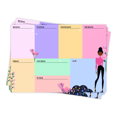 "Bold & Blooming" Weekly Planner Pad