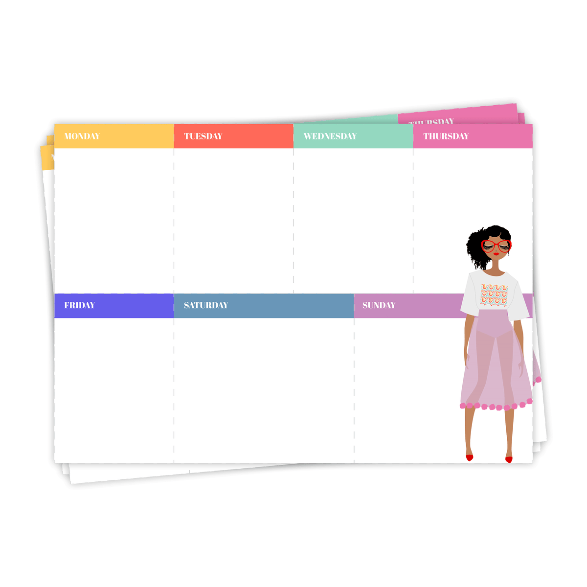 "Desk Diva" Keyboard Planner Pad
