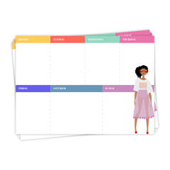 "Desk Diva" Keyboard Planner Pad