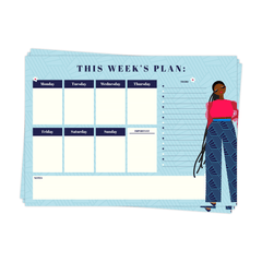 "Fierce & Organized" Weekly Planner Pad