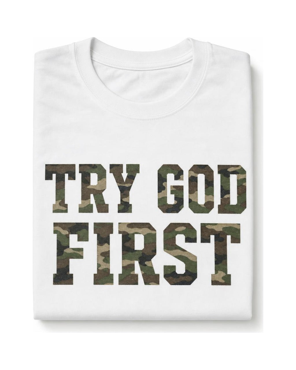 Try God First Camo Short Sleeve T-Shirt